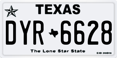 TX license plate DYR6628