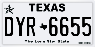 TX license plate DYR6655
