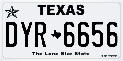 TX license plate DYR6656