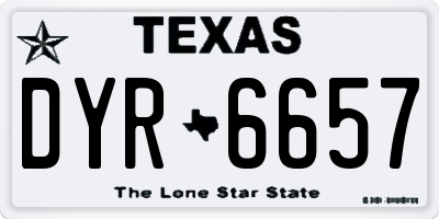 TX license plate DYR6657