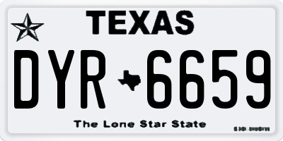 TX license plate DYR6659