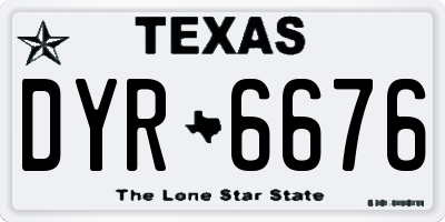 TX license plate DYR6676