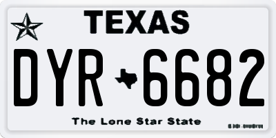 TX license plate DYR6682