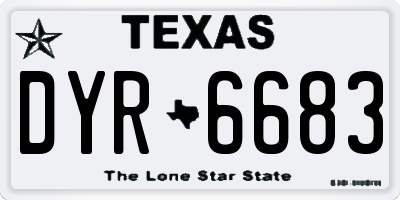 TX license plate DYR6683