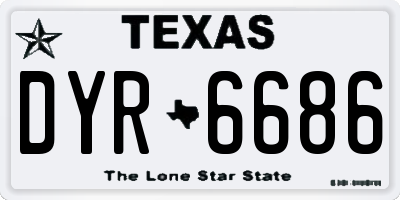 TX license plate DYR6686