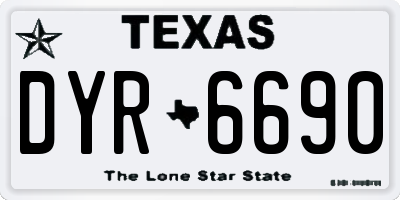 TX license plate DYR6690