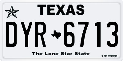 TX license plate DYR6713