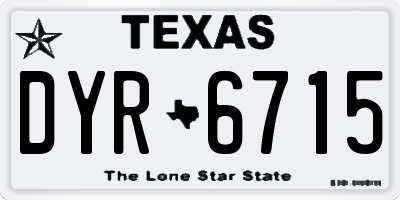 TX license plate DYR6715