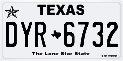 TX license plate DYR6732