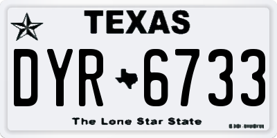 TX license plate DYR6733