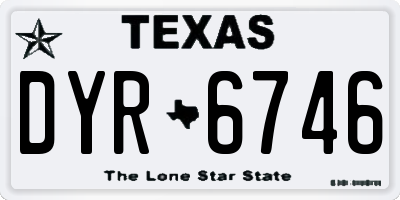 TX license plate DYR6746