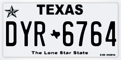 TX license plate DYR6764