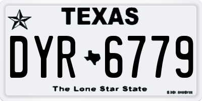TX license plate DYR6779