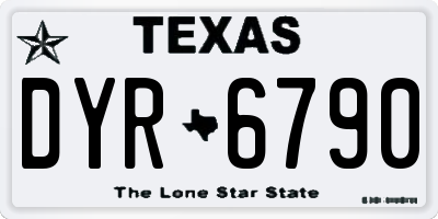 TX license plate DYR6790