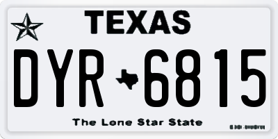 TX license plate DYR6815