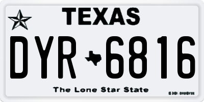 TX license plate DYR6816