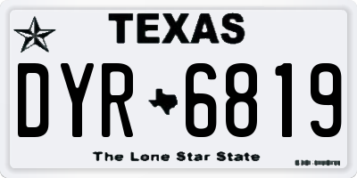 TX license plate DYR6819
