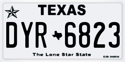 TX license plate DYR6823