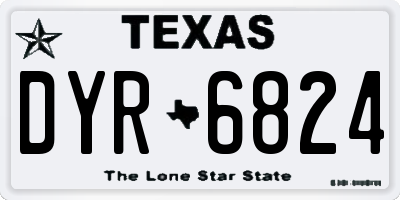 TX license plate DYR6824