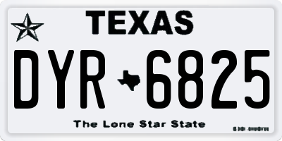TX license plate DYR6825