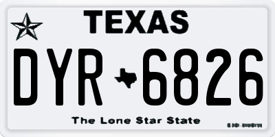 TX license plate DYR6826