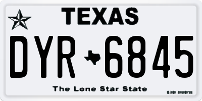 TX license plate DYR6845