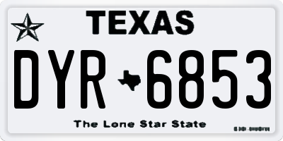 TX license plate DYR6853