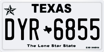 TX license plate DYR6855