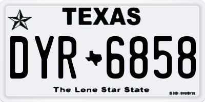 TX license plate DYR6858