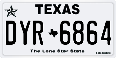 TX license plate DYR6864