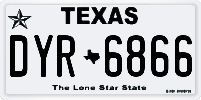TX license plate DYR6866