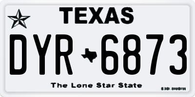 TX license plate DYR6873
