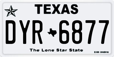 TX license plate DYR6877