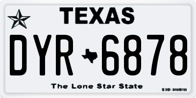 TX license plate DYR6878
