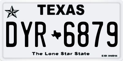 TX license plate DYR6879
