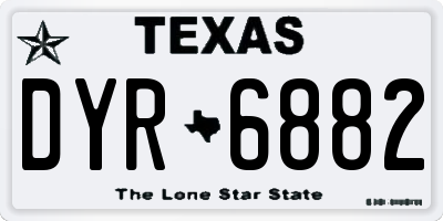 TX license plate DYR6882