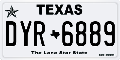 TX license plate DYR6889