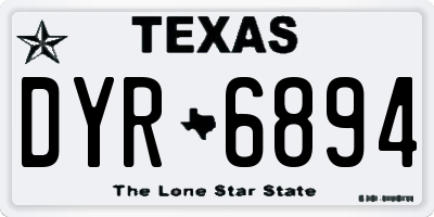 TX license plate DYR6894