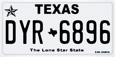 TX license plate DYR6896