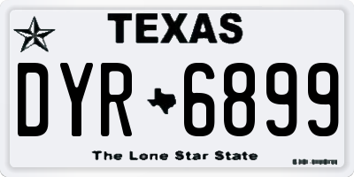 TX license plate DYR6899