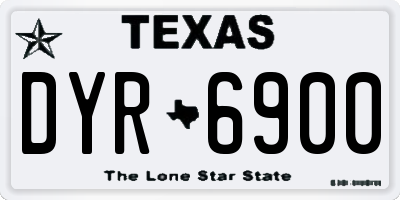 TX license plate DYR6900