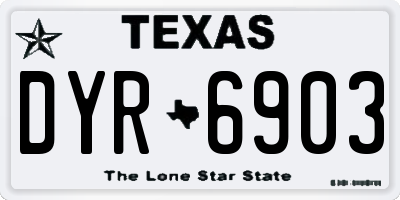TX license plate DYR6903