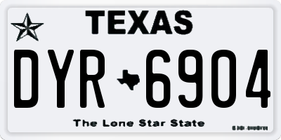 TX license plate DYR6904