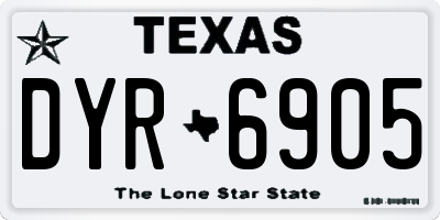 TX license plate DYR6905