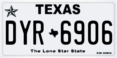 TX license plate DYR6906