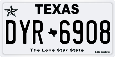 TX license plate DYR6908