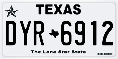TX license plate DYR6912