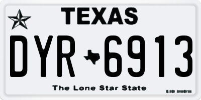 TX license plate DYR6913