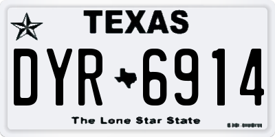 TX license plate DYR6914