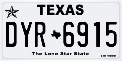 TX license plate DYR6915